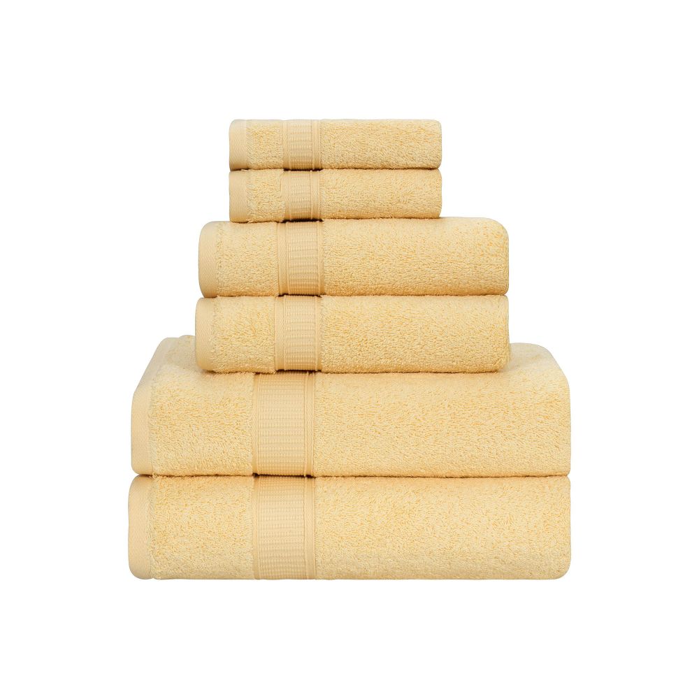 Turkish Cotton Full Bath Towel Set of 6 by La'Hammam