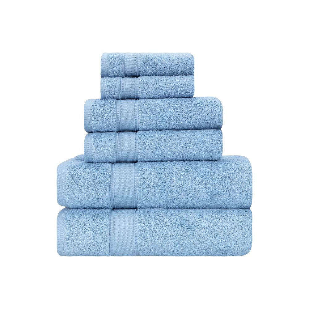 Turkish Cotton Full Bath Towel Set of 6 by La'Hammam