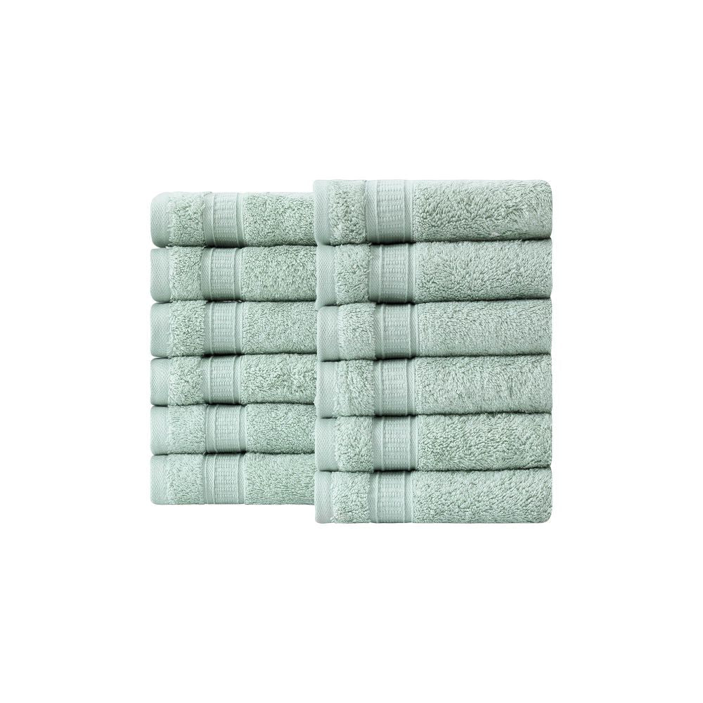 Turkish Cotton Bath Washcloth Set of 12 by La'Hammam