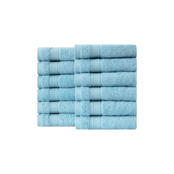 Turkish Cotton Bath Washcloth Set of 12 by La'Hammam