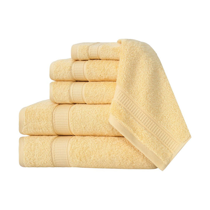 Turkish Cotton Full Bath Towel Set of 6 by La'Hammam