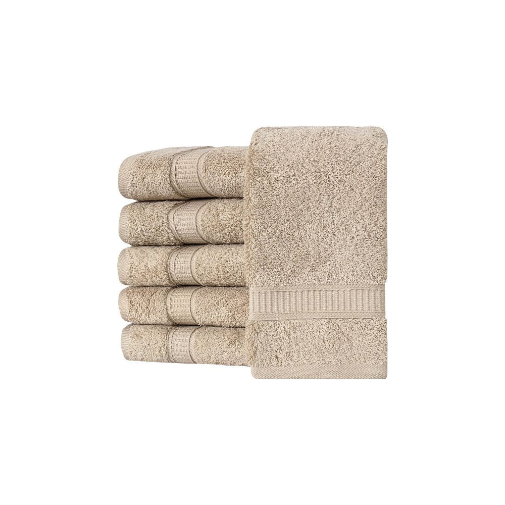 Turkish Cotton Bath Hand Towel Set of 6 by La'Hammam