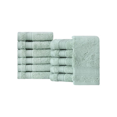 Turkish Cotton Bath Washcloth Set of 12 by La'Hammam