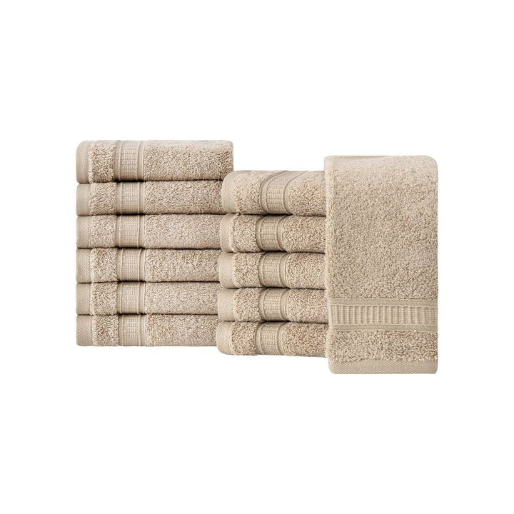 Turkish Cotton Bath Washcloth Set of 12 by La'Hammam