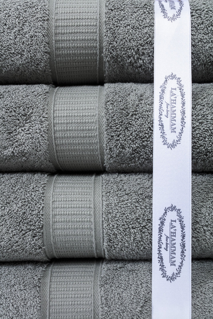 Turkish Cotton Bath Hand Towel Set of 6 by La'Hammam