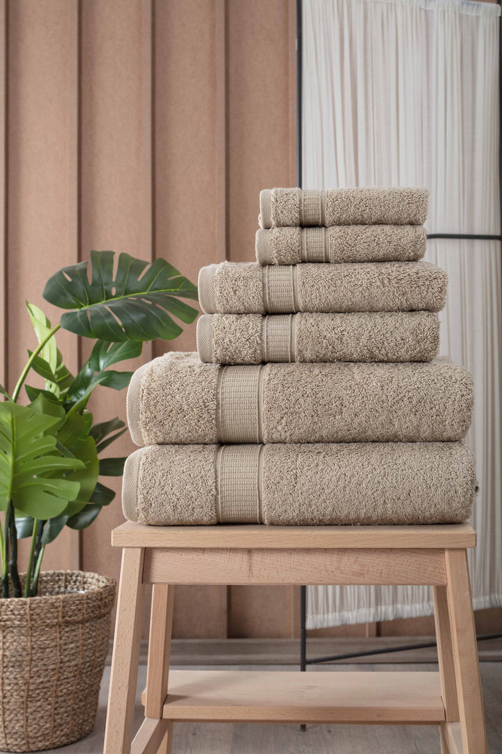 Turkish Cotton Full Bath Towel Set of 6 by La'Hammam