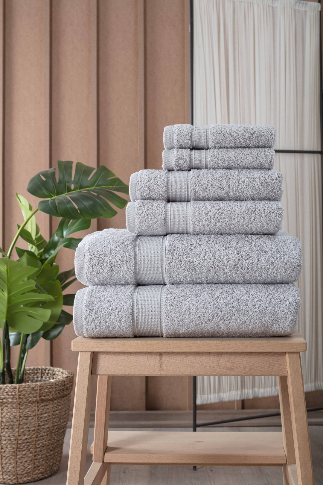 Turkish Cotton Full Bath Towel Set of 6 by La'Hammam