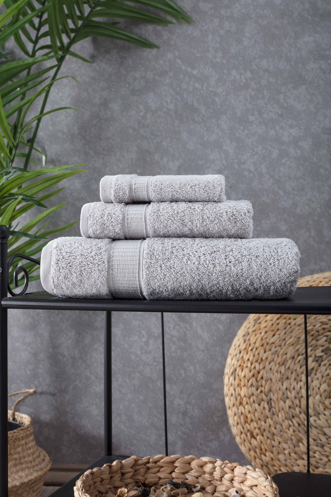 Turkish Cotton Bath Towel Set of 3 by La'Hammam