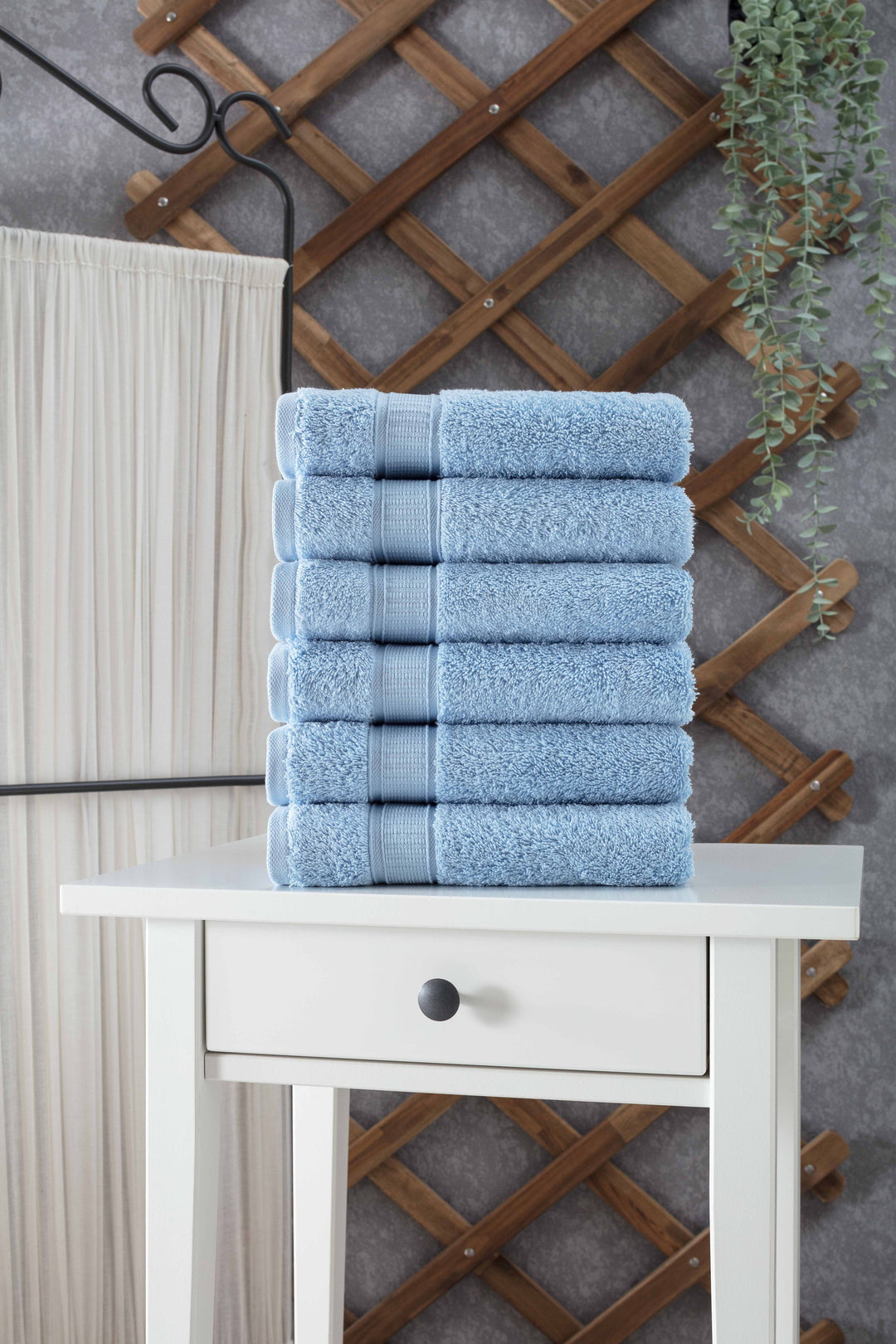 Turkish Cotton Bath Hand Towel Set of 6 by La'Hammam