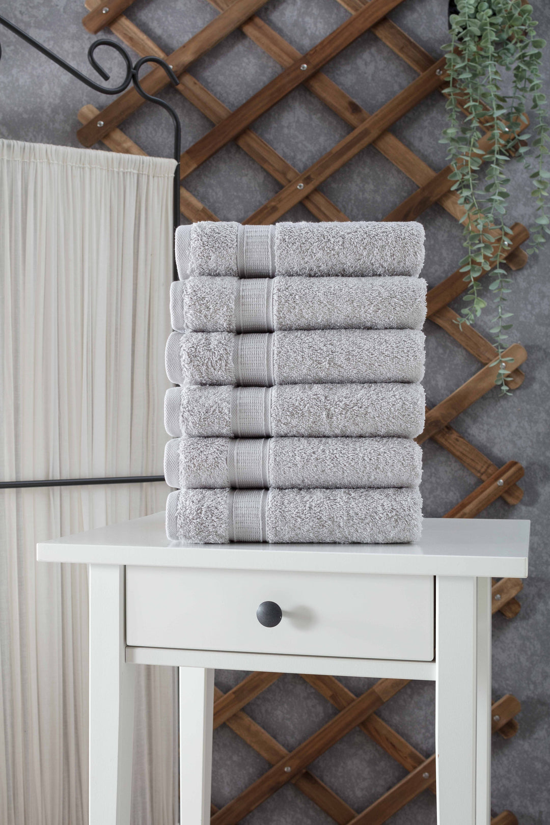 Turkish Cotton Bath Hand Towel Set of 6 by La'Hammam