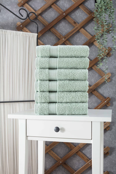 Turkish Cotton Bath Hand Towel Set of 6 by La'Hammam