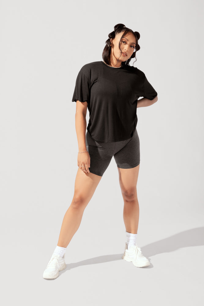 Perfect Boyfriend Tee - Black by POPFLEX®