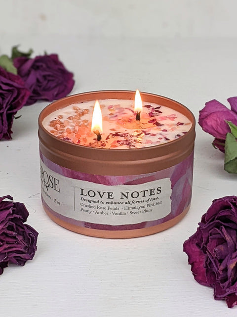 Love Notes Rose + Pink Salt Candle by Ash & Rose