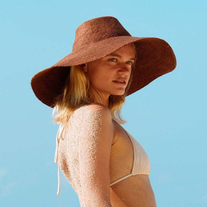 RIRI Jute Straw Hat, in Burnt Sienna by BrunnaCo