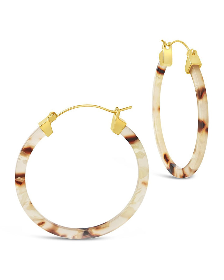 50mm Resin Hoop Earrings by Sterling Forever