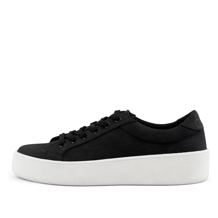 Women's Venice Micro Suede Lace Up Sneaker Black by Nest Shoes