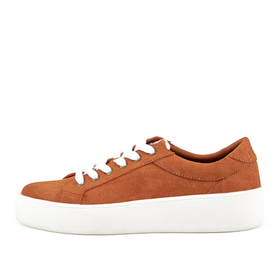 Women's Venice Micro Suede Lace Up Sneaker Camel by Nest Shoes