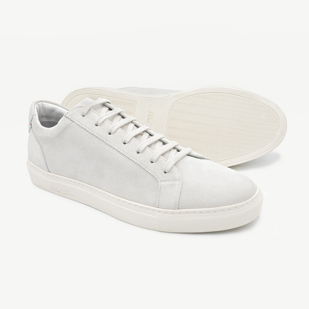 Men's Off White Suede Sardegna Sneaker II by Del Toro Shoes