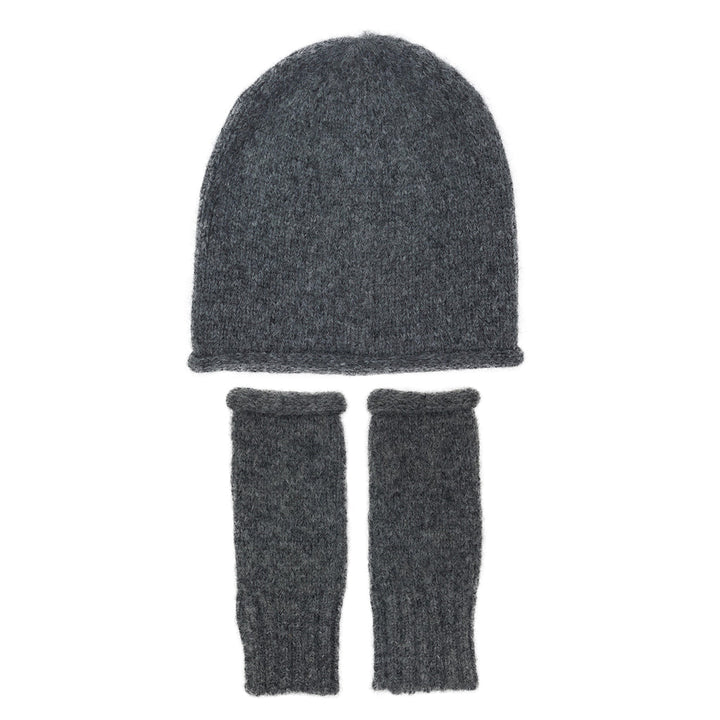 Charcoal Essential Knit Alpaca Beanie by SLATE + SALT