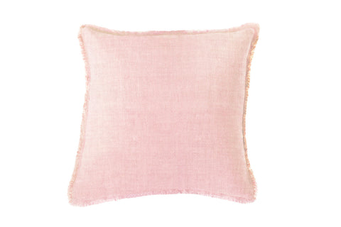 Pink So Soft Linen Pillow by Anaya