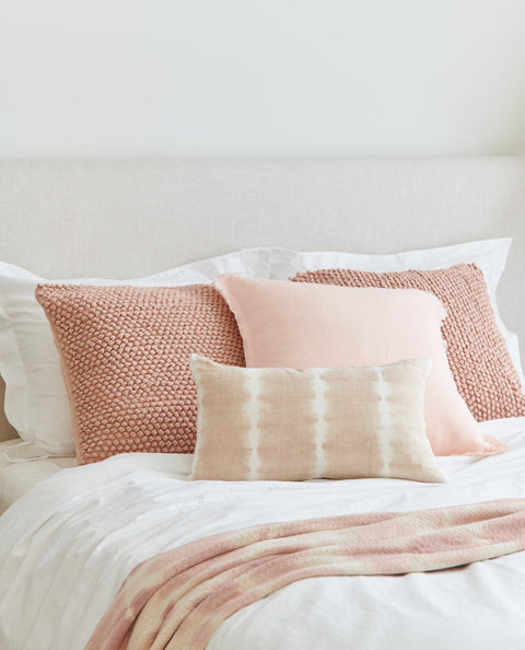 Pink So Soft Linen Pillow by Anaya