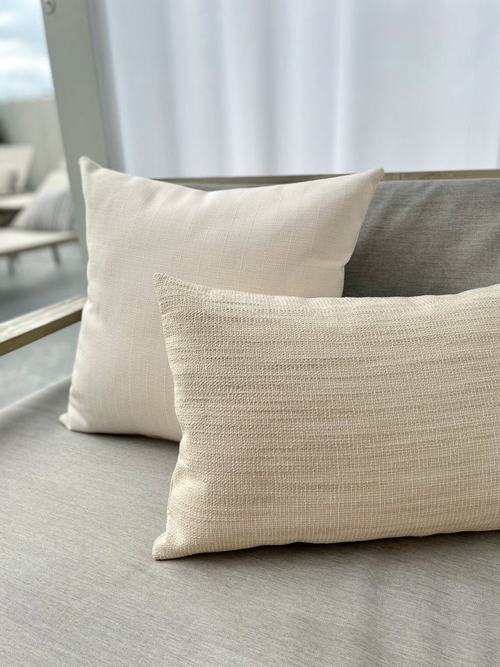 Summer Classic White Outdoor Pillow by Anaya