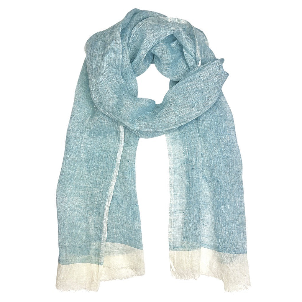 Gauze Linen Two Tone Scarf by SLATE + SALT