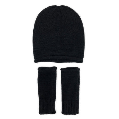 Black Essential Knit Alpaca Gloves by SLATE + SALT