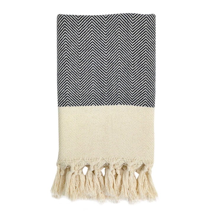 Herringbone Turkish Hand Towel by SLATE + SALT