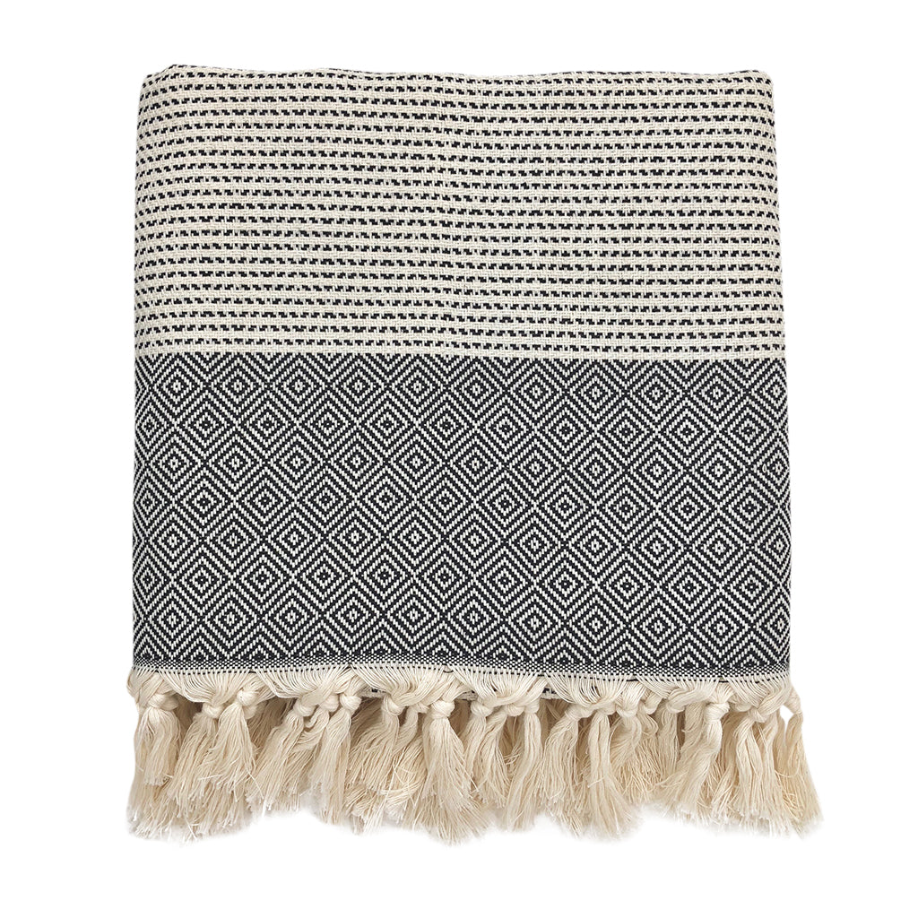 Diamond Stripe Turkish Throw by SLATE + SALT