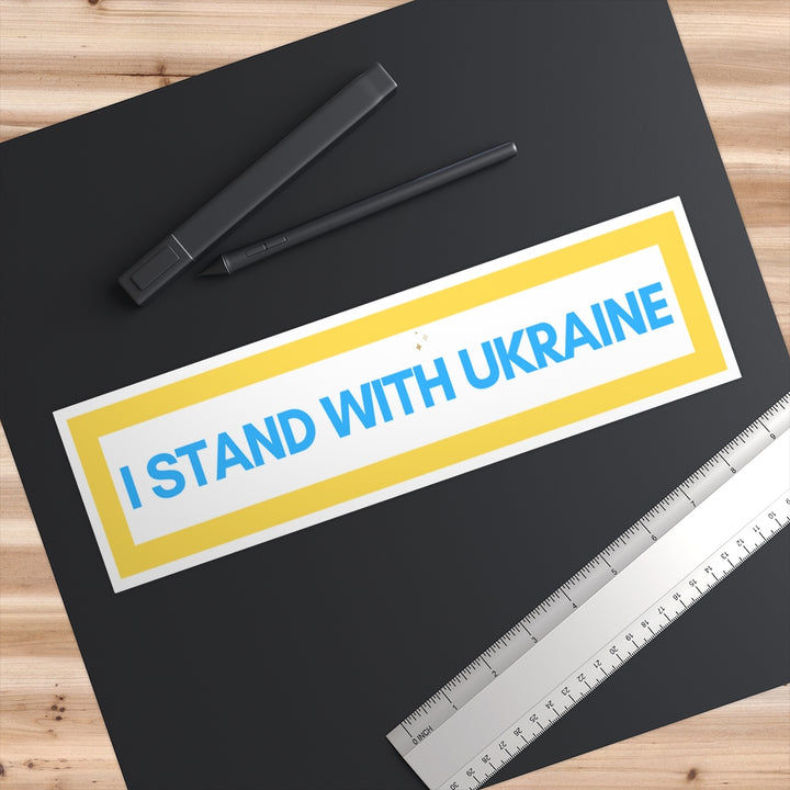 'I Stand With Ukraine' Bumper Sticker