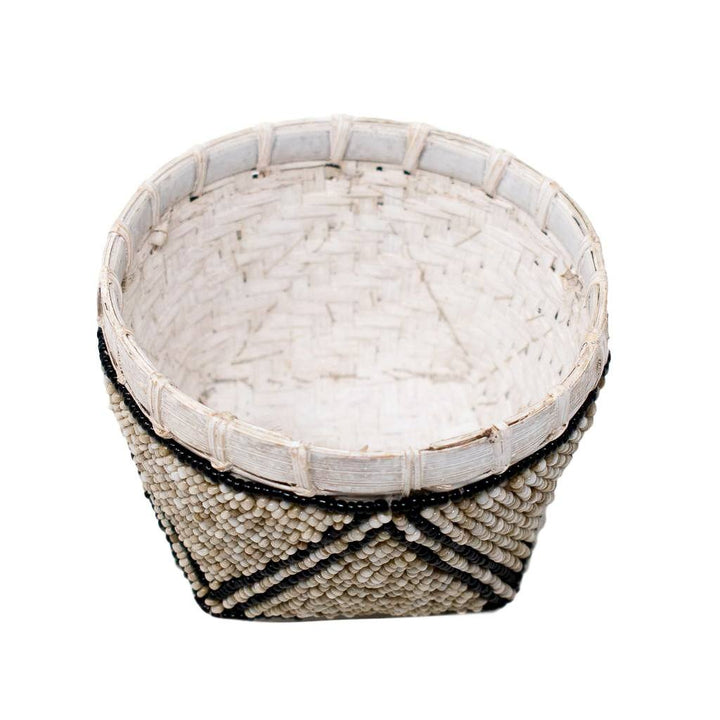 BAMBOO BEADED TRINKET BASKET by POPPY + SAGE