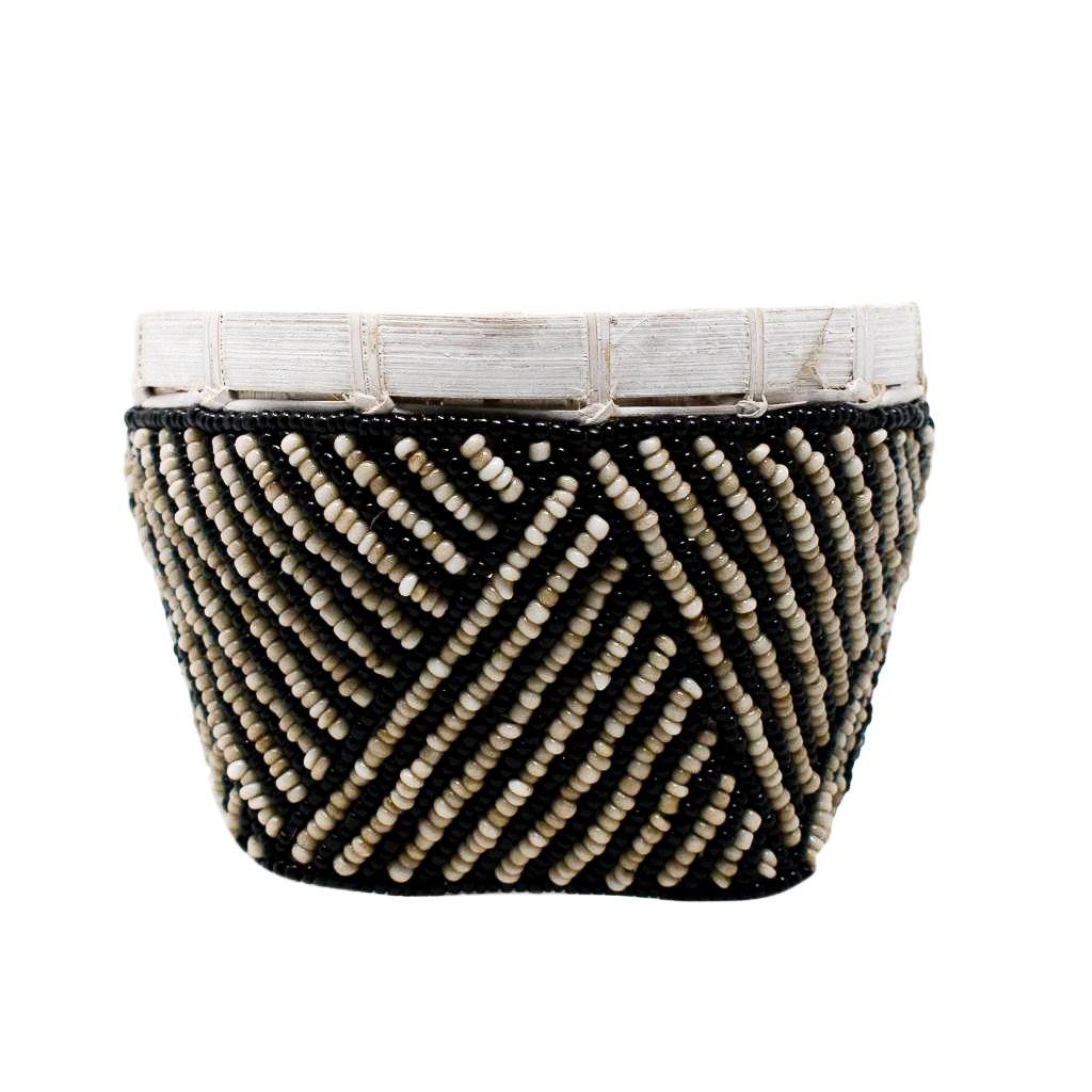 BAMBOO BEADED TRINKET BASKET by POPPY + SAGE