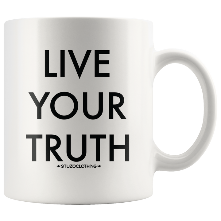 LIVE YOUR TRUTH MUG WHITE by STUZO CLOTHING