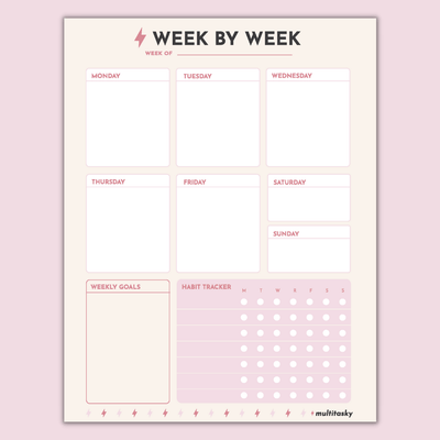 Conquer My Day Planner Sheets (Daily, Weekly & Monthly - A5 Planner Refills, Loose Leaf, 6-Month Supply) by Multitasky
