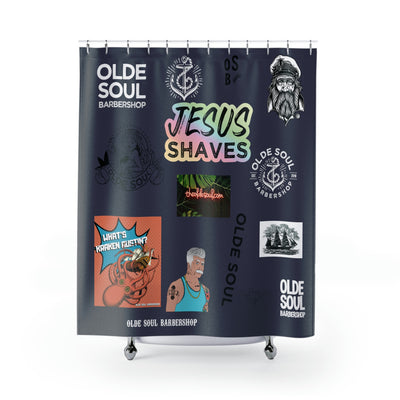 Olde Soul Sticker Collection Shower Curtain