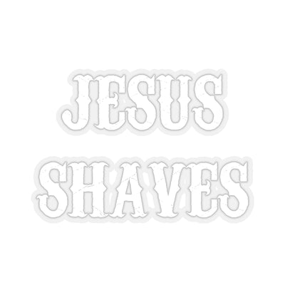Jesus Shaves Transparent Sticker