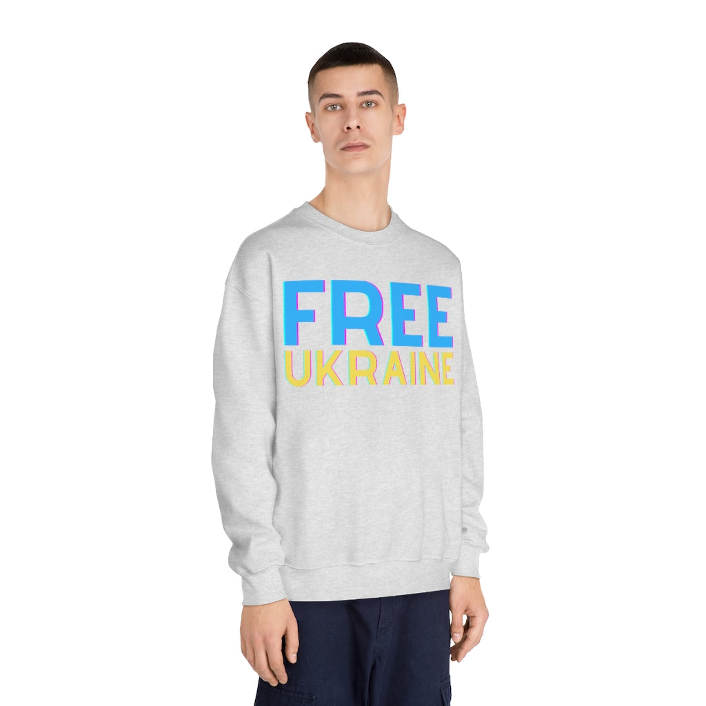 'Free Ukraine' Unisex DryBlend® Crewneck Sweatshirt