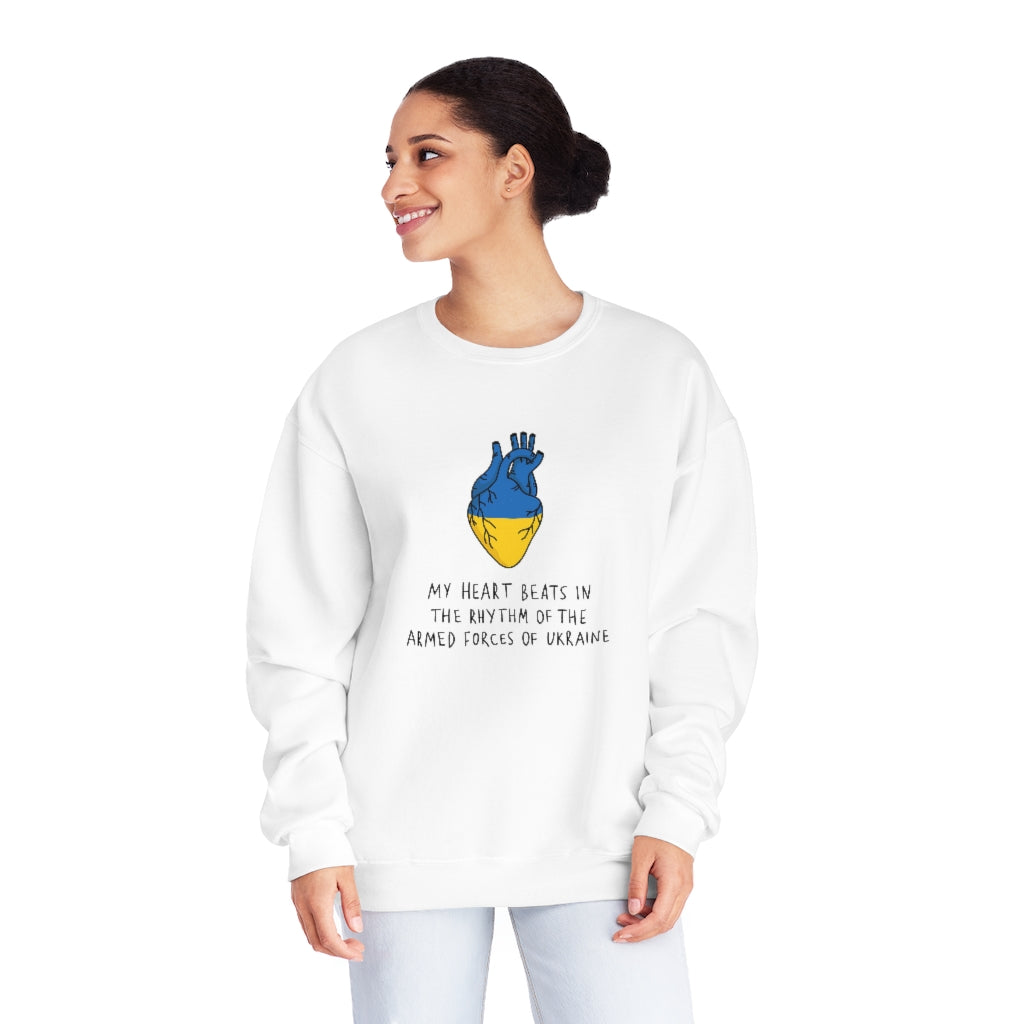 The Heart Beats Unisex Crewneck Sweatshirt