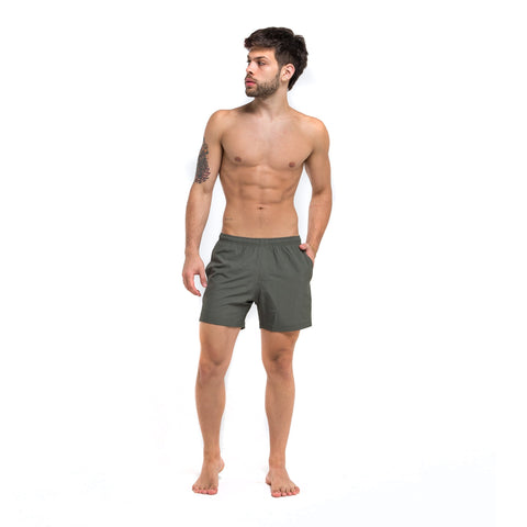 Performance Gym Short + Compression Liner - Green by Bermies Swimwear