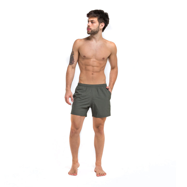 Performance Gym Short + Compression Liner - Green by Bermies Swimwear