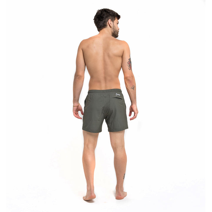 Performance Gym Short + Compression Liner - Green by Bermies Swimwear