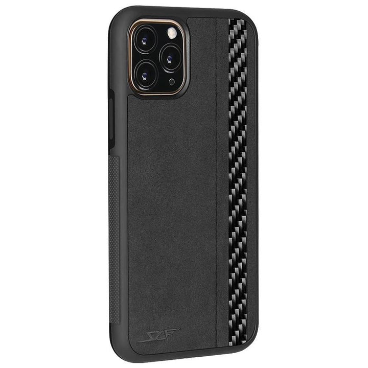 iPhone 11 Pro Alcantara & Real Carbon Fiber Case | CLASSIC Series by Simply Carbon Fiber