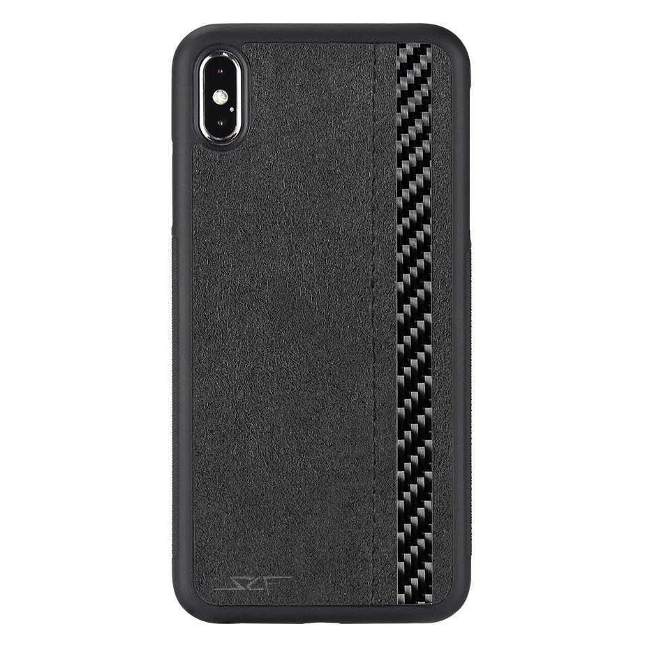 iPhone XS Max Alcantara & Real Carbon Fiber Case | CLASSIC Series by Simply Carbon Fiber