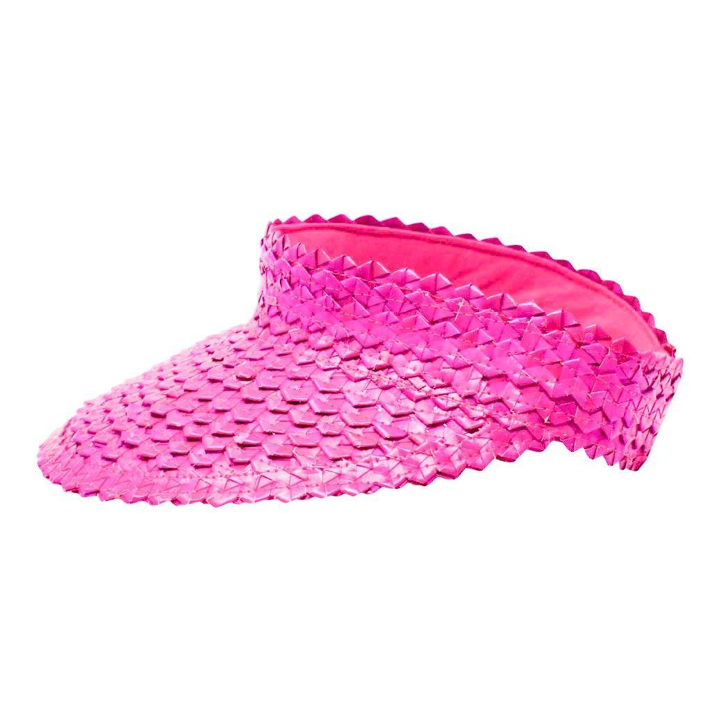 KIDS STRAW SUN VISOR - PINK by POPPY + SAGE