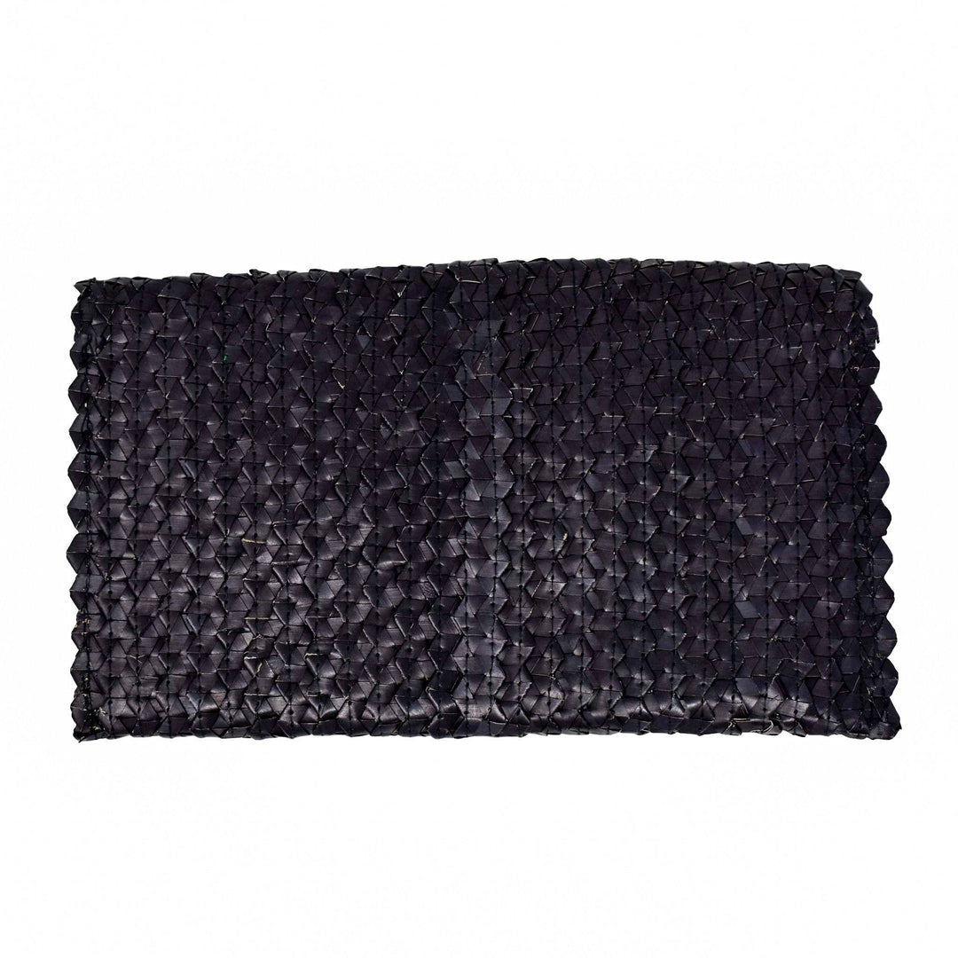 LIZZIE GRASS CLUTCH - ONYX BLACK by POPPY + SAGE