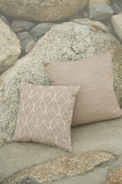 Coastal Breeze Mocha Outdoor Pillow by Anaya