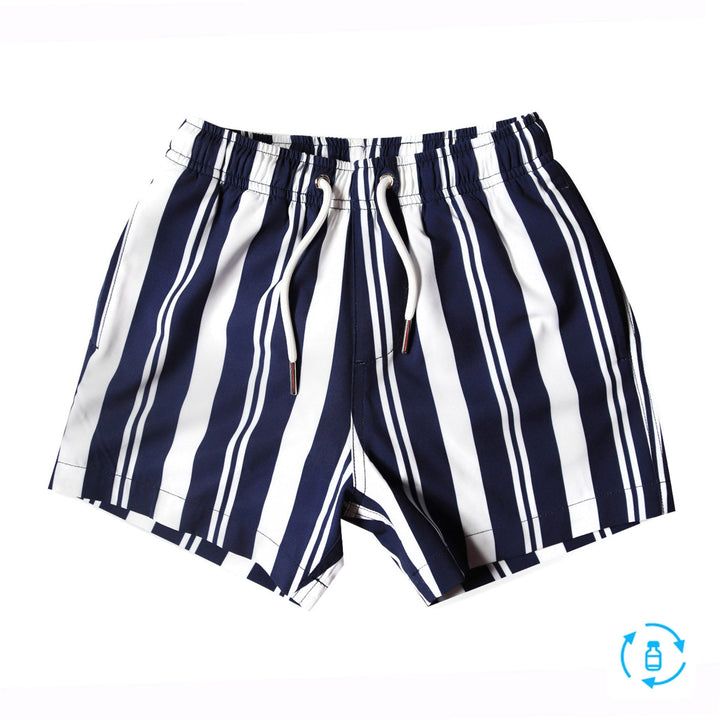 Navy Stripes - Kids Swim Trunks by Bermies Swimwear