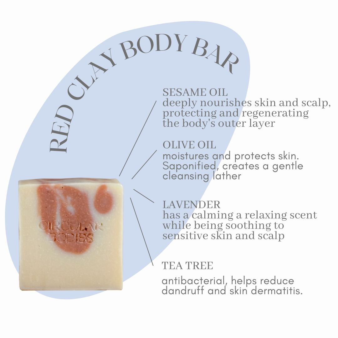 Red Clay Body Bar - Lavender + Tea Tree by Circular Bodies