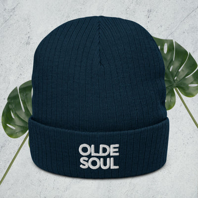 Olde Soul Ribbed Knit Beanie